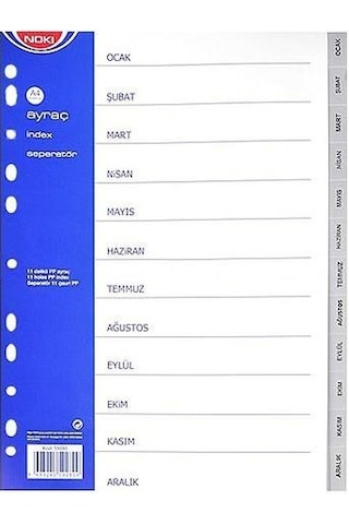 Noki 59280 Aylar Ayraç Ocak-Aralık