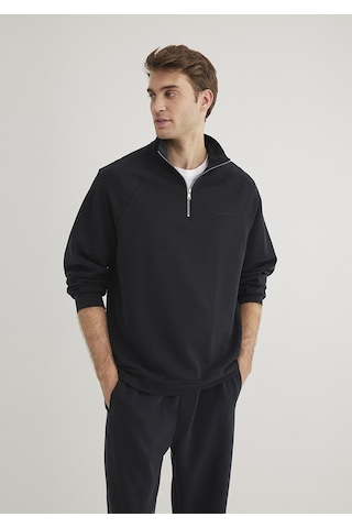 Mavi - Yarı Fermuarlı Siyah Sweatshirt 0s10328-71379 Siyah