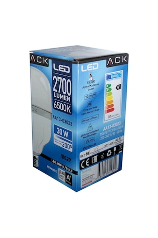 Ack Led Jumbo Ampul Iç Mekan Beyaz 30 W 220 Vac E27 Aa13-03023