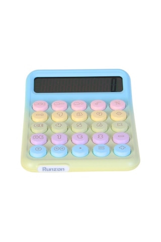 Runzon Pastel Tuşlu Masaüstü Hesap Makinası Rz-822, 11x18 Cm, Büyük Yuvarlak Tuşlu Genel