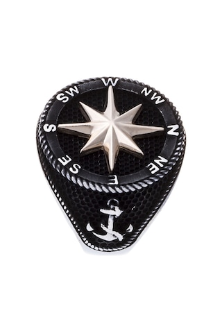 925 Ayar Gümüş Pusula Denizci Erkek Yüzük