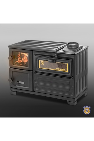 Erendemir Kuzine Soba Siyah Şömine Döküm Soba Em804B-D