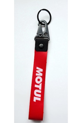 Motul Kırmızı Bez Kumaş Anahtarlık 19 Cm Kaliteli Baskı