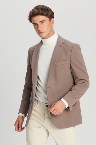 Altınyıldız Classıcs Erkek Vızon Pamuklu Slim Fit Dar Kesim Mono Yaka Kapak Cepli Esnek Blazer Ceket Vizon