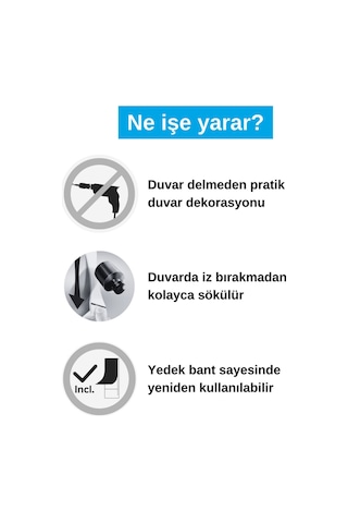 Tesa İz Bırakmadan Sökülebilir Yapışkanlı Askı - Çivi, Duvar - Avantajlı Paket Diğer