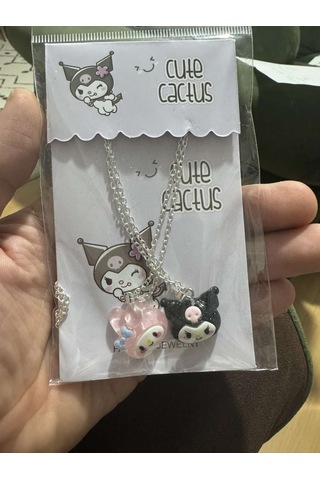 Kuromi Ve Melodi İkili Çift Arkadaşlık Kolyesi Bff Çok REnkli