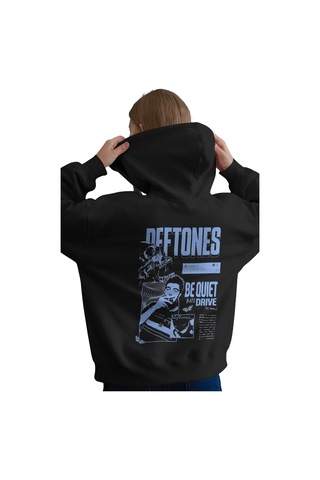 Sevbano Deftones Rock Metal Müzik Grubu Baskılı Unisex Oversize Premium H Siyah