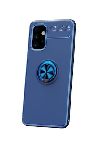 Samsung Uyumlu Galaxy A32 4g Kılıf Yüzüğü Stant Ve Araç Tutucu Olabilen Şık Esnek Premium Silikon Kapak Ryc/ravel Mavi