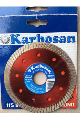 Karbosan Süper Turbo Elmas Kesici İnce 115 Mm