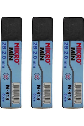 Kalem Ucu 2.0Mm 2B Mikro 2B Kalem Ucu 2Mm Siyah 3 Adet