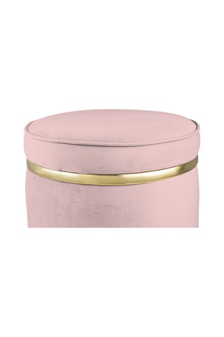 Zerafet Gold Kaplama Luxery Puf-pembe Babyface Kumaş Pofuduk Oturma Pufu&makyaj Pufu&bench