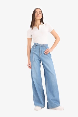 DeFacto Wide Leg Yüksek Bel Geniş Paça Uzun Yumuşak Jean Pantolon E1679AX25SMNM85