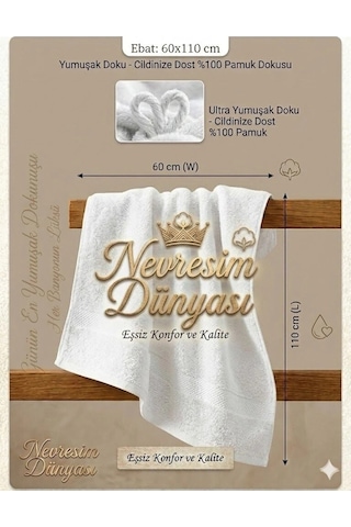 Eco Lounge Prime Havlu 60x110 Beyaz