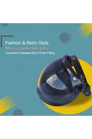 Novahub 2006 Modeli Motosiklet Anti-uv Retro Bubble Vizör - Uv Ve Buğu Önleyici Kask Lensi
