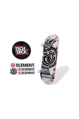 Tech Deck Element Siyah Beyaz Logo Grafik Parmak Kaykay