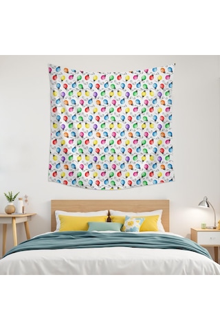 Noel Desenli 59x59 İnç Kare Duvar Halısı, Oturma Odası, Yatak Odası Ve Genç Odası İçin-a143