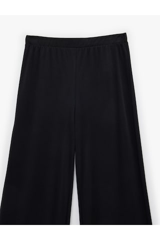 Koton Beli Lastikli Modal Karışımlı Bol Paça Pijama Altı Siyah 6slk40052mk Siyah