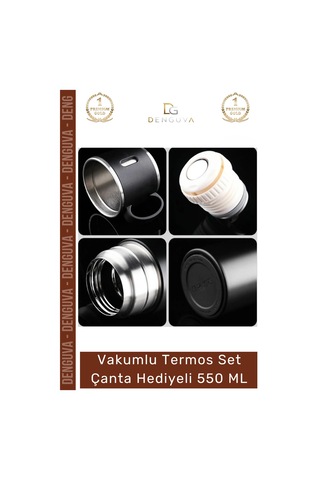 Özel Üretim Paslanmaz Çelik 3 Bardaklı Soğuk Sıcak Termos Vakumlu Termos Set Çanta Hediyeli 550 Ml Çok Renkli 87234240