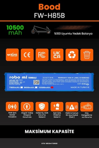 Bood FW-H85B / 36v 10500mAh Elektrikli Scooter Bataryası