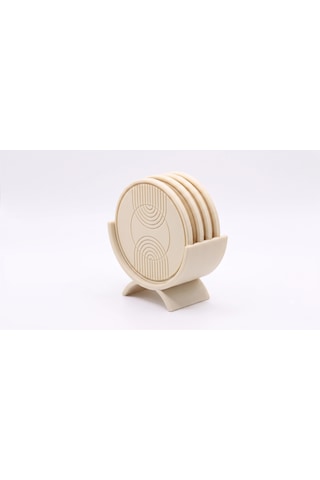 Riti Design - İskandinav Tarzi - 3d Tasarım 4'lü Bardak Altlığı Seti