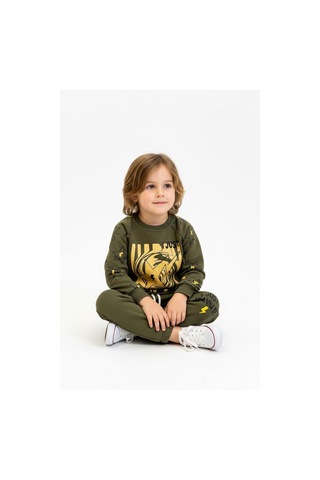 I Just Wanna Be Baskılı 2li Takım Haki