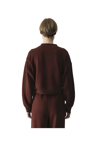 Penti Kahverengi Silky Feel Contrast Sweatshirt