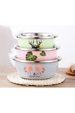 Sones 3 Adet / Set Sigang Paslanmaz Çelik Karikatür Kalınlaştırılmış Baharat Tankı Pişirme Yıkama Havzası