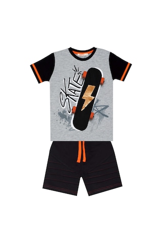 Thunder Değişen Payetli Pullu Erkek Çocuk T-shirt Şort takım