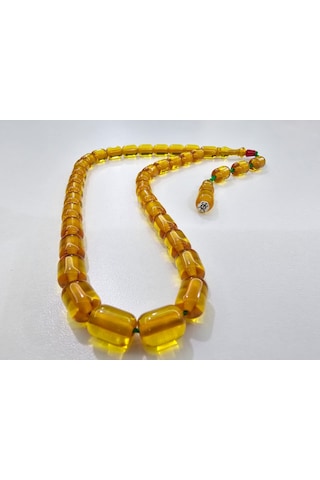 Zeyzun Usta İmzalı Sıkma Kehribar Tespih 8,5 X 12 Mm Kapsül Kesim