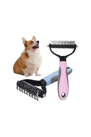 Jialan Bir Pet Çift Taraflı Düğüm Tarak Uzun Saç Kısa Saç Pet Bakım