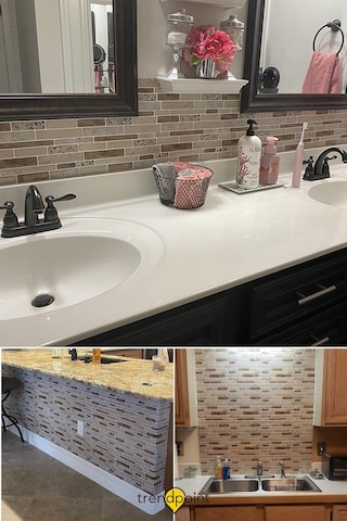 Trendpoint 3d 30 30cm Mutfak Tezgah Arkası Kaplama Pvc Kendinden Yapışkanlı Mozaik Görünüm Banyo