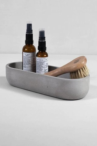 Betonmall Çok Amaçlı Beton Banyo Mutfak Wc Düzenleyici Tepsi 10x25 Cm Beton Gri