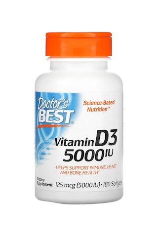 Doctor's Best Vitamin D3 Vitamin 125 Mcg 5,000 180 Softgels