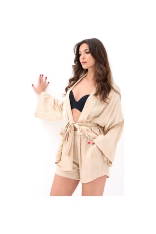 Butik İstanbul 7002 Kimono Şortlu Takım-gera