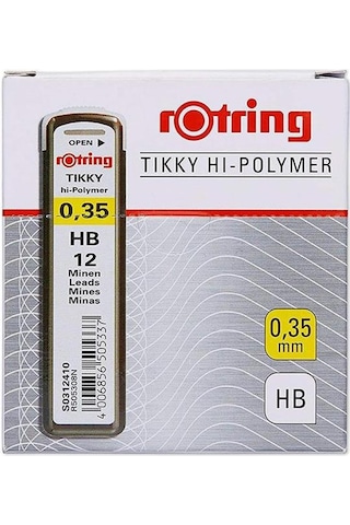 Rotring Siyah Kalem Ucu 0.35 Mm Hb Uç Min 10'lu Paket