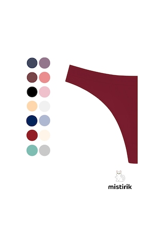 Mistirik Paulo Model Fitilli Esnek Kumaş String Tanga Bordo Renk Bordo