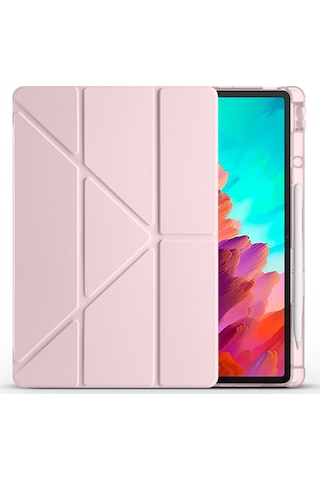 Lenovo Idea Tab Pro 12.7inç Tb-373fu Kılıf Kalem Bölmeli Trifolding Case Kılıf