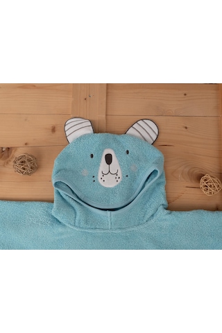 Sevimli Koala Desenli Kapüşonlu Bebek & Çocuk Panço Havlu Standart
