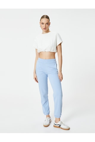 Koton Jogger Eşofman Altı Beli Ve Paçası Lastikli Cepli Mavi 4sak30029ek 4SAK30029EK624 Mavi