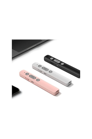 Pazly Kablosuz Sunum Uzaktan Kumandası 2.4ghz Kırmızı Işık Tıklayıcı Şarj Edilebilir