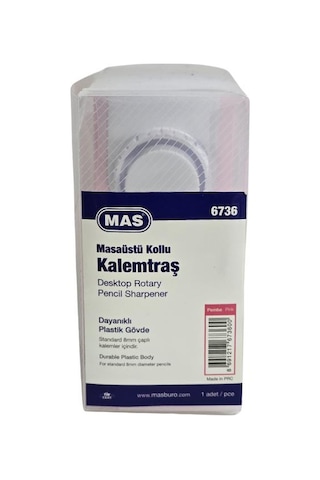 Mas 6736 Masaüstü Büyük Kollu Kalemtraş - Pembe