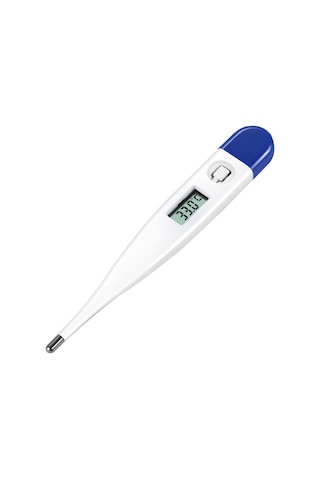 Vkemall Aile İçin Dijital Vücut Sıcaklık Ölçer - Hızlı Ve Doğru Ölçüm - Santigrat/fahrenhayt Dönüştürülebilir - Mavi Beyaz