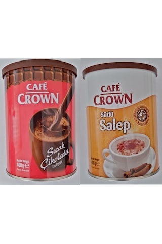 Cafe Crown Salep + Sıcak Çikolata Tadıyla Toz İçecek 2 x 400 G