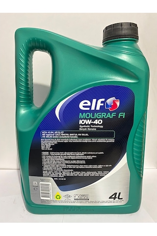 Elf Moligraf F1 10W-40 A3/B4 Sentetik Motor Yağı 4 L