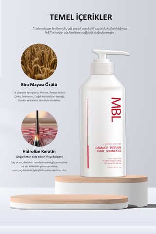 Mbl Damage Repair Şampuan İşlem Görmüş Yıpranmış Saçlar İçin Özel Bakım Şampuanı 500ml Tüm Saç Tipleri