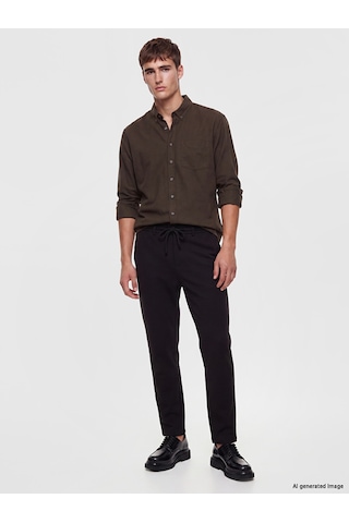 Lcw Vision Kahverengi Regular Fit Oxford Erkek Gömlek