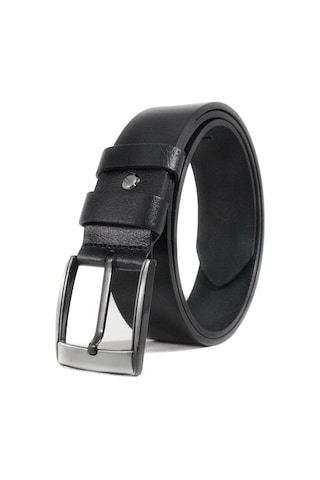 %100 Manda Derisi Erkek Kot Kemeri 4,5 Cm Siyah