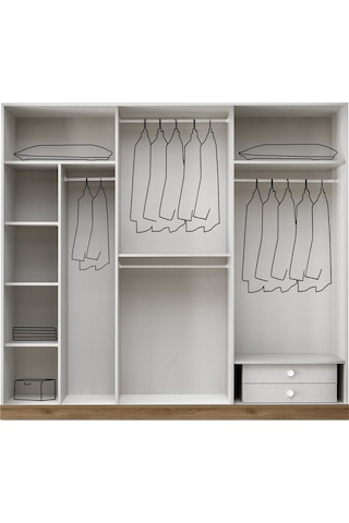 Perge Mdf 6 Kapılı Dolap