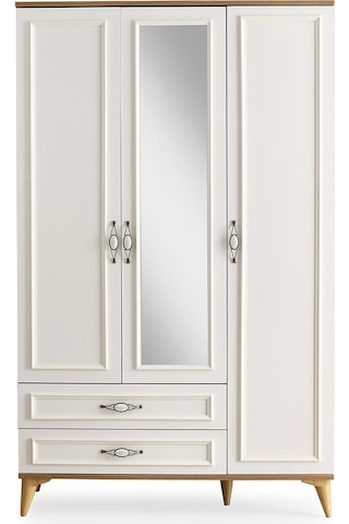 Irmak 3 Kapılı 2 Çekmeceli Gardrop Elbise Dolabı 120x48x195cm 001