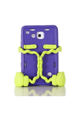 Galaxy Uyumlu  Tab 4 7.0 T230 Zore Eva Boxer Tablet Silikon - Mor Arka Kapak
